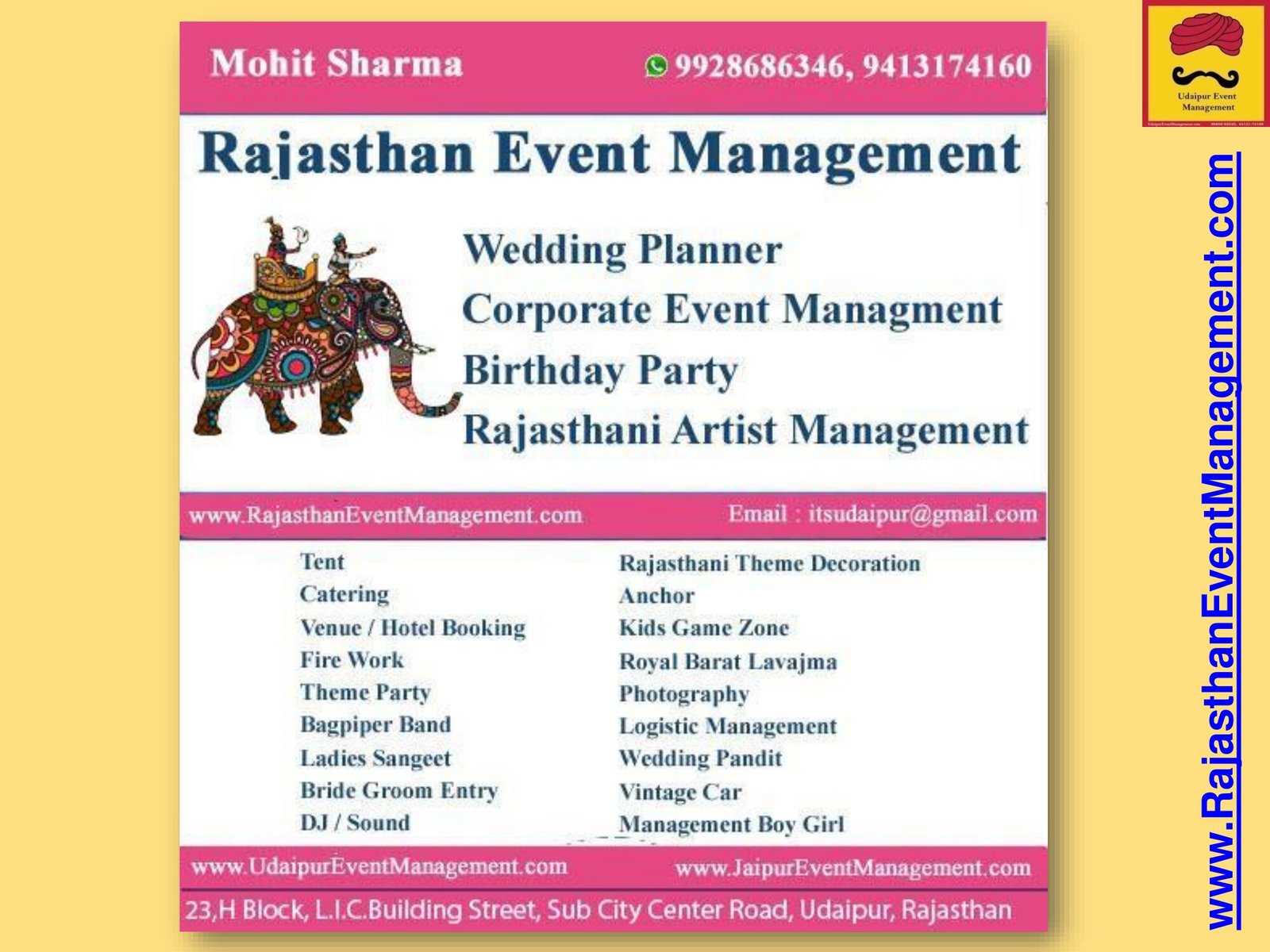 Rajasthan Event Management Services Overview