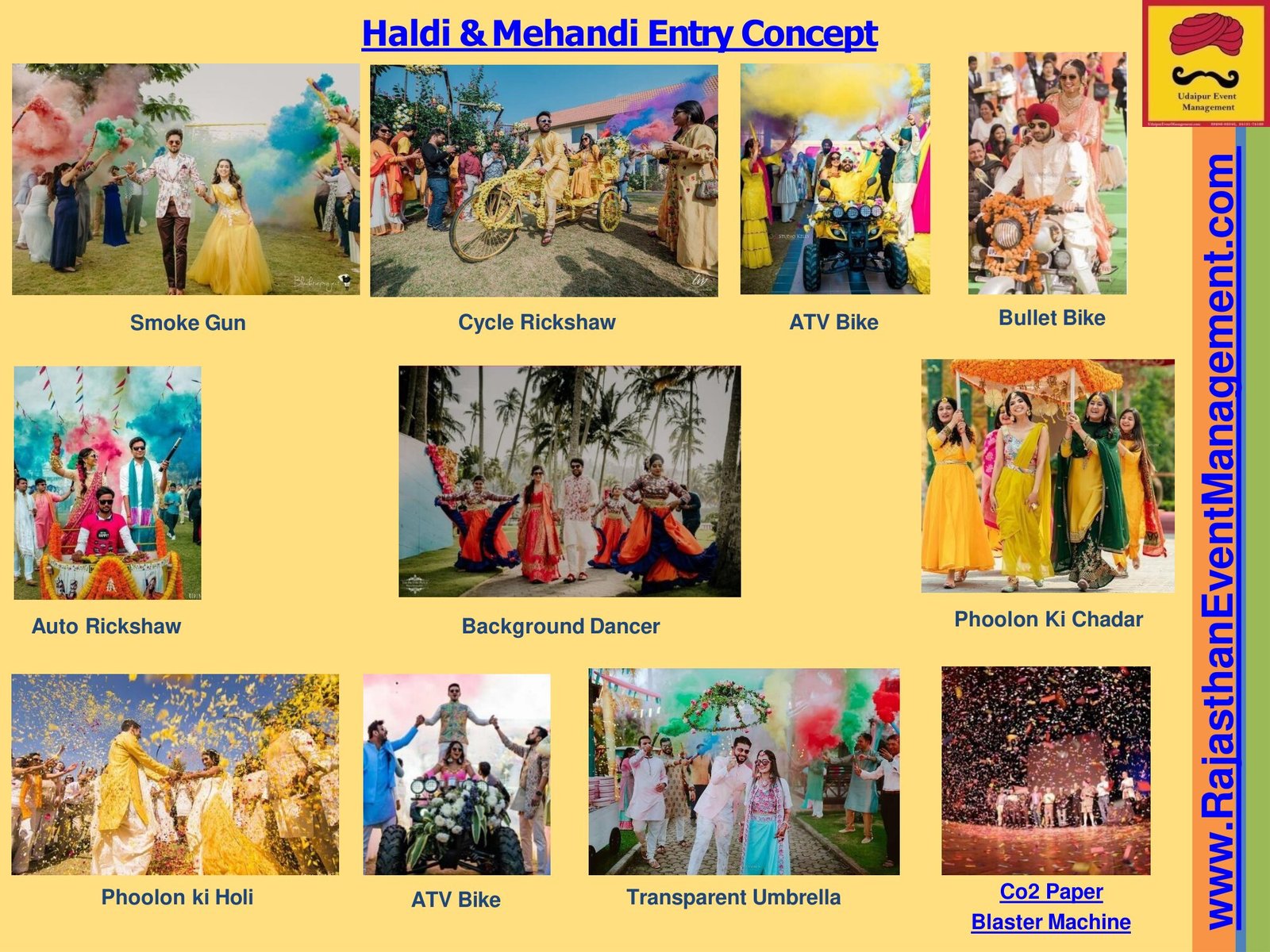 Haldi & Mehandi Entry Concept