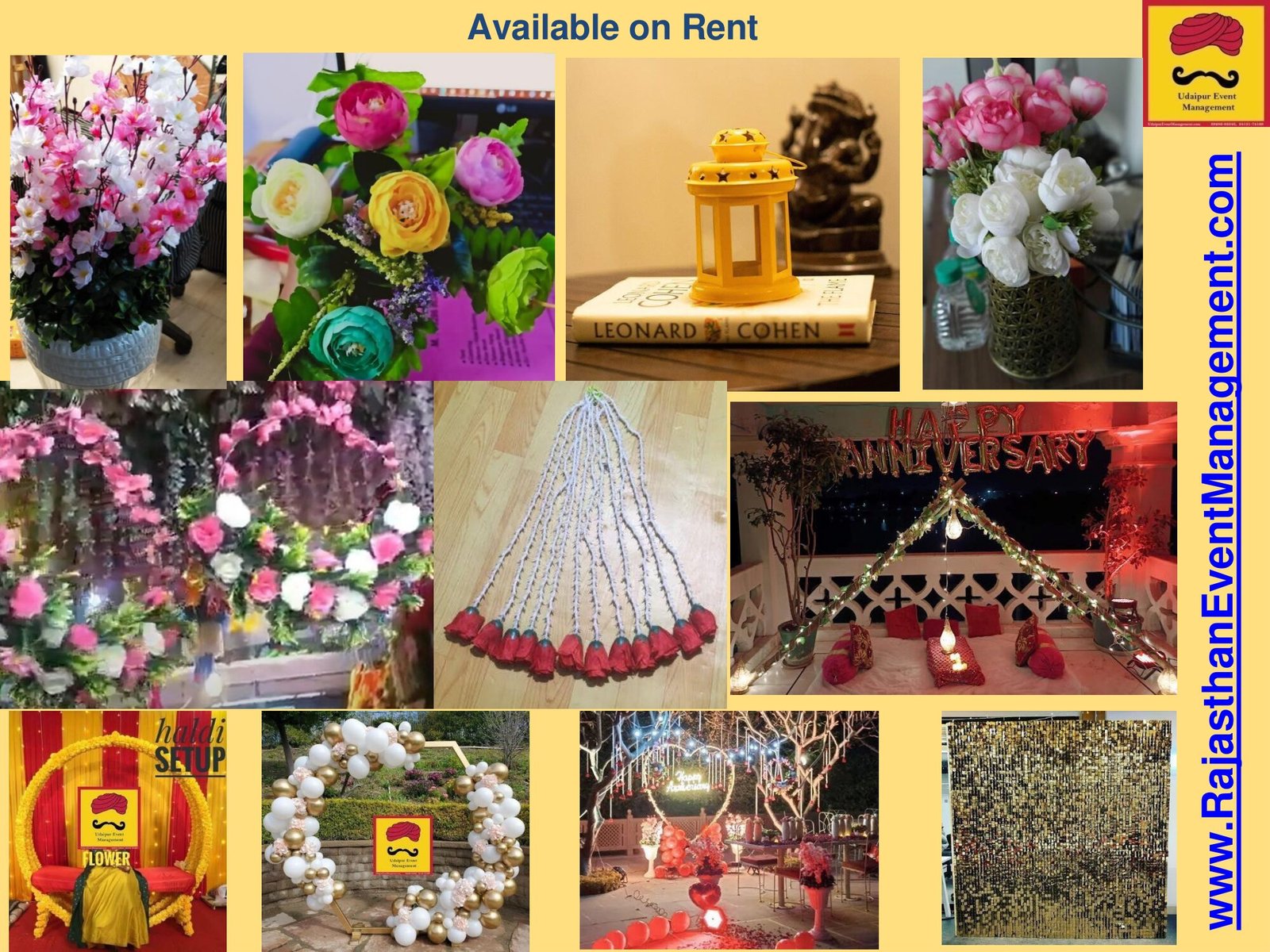 Decoration Items on Rent