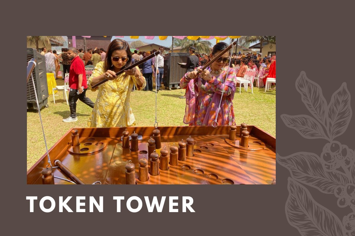 Token Tower - carnival game stall for wedding and events
