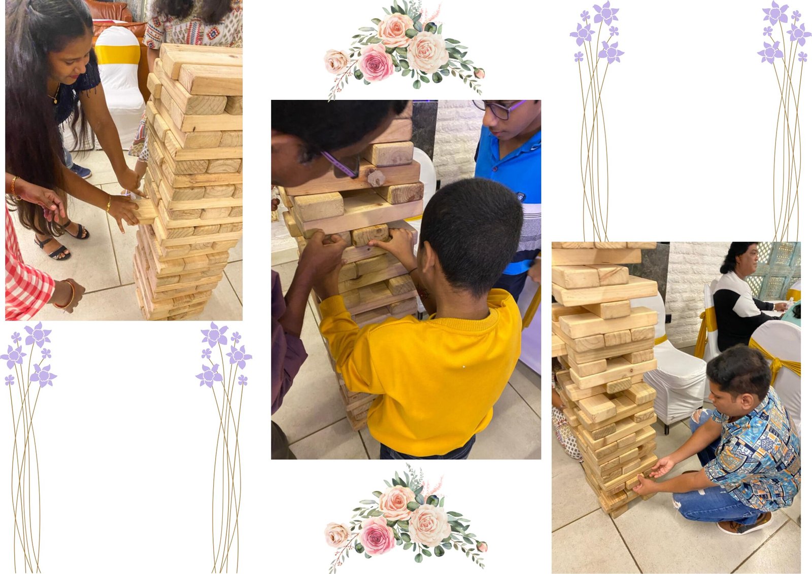Giant Jenga - carnival game stall for wedding and events