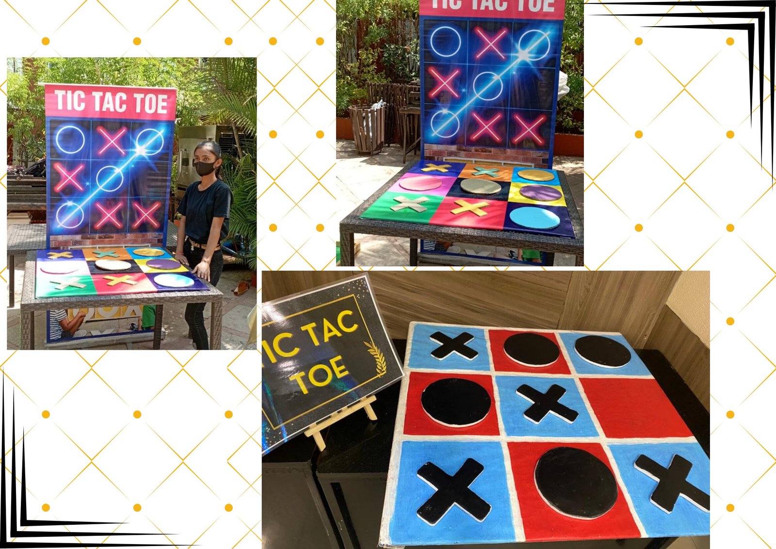 Tic Tac Toe - carnival game stall for wedding and events