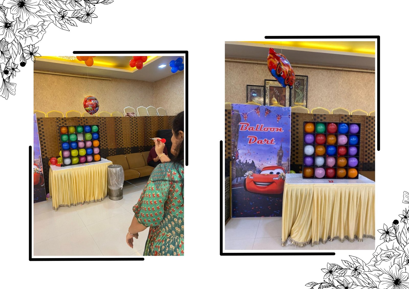 Balloon Dart - carnival game stall for wedding and events