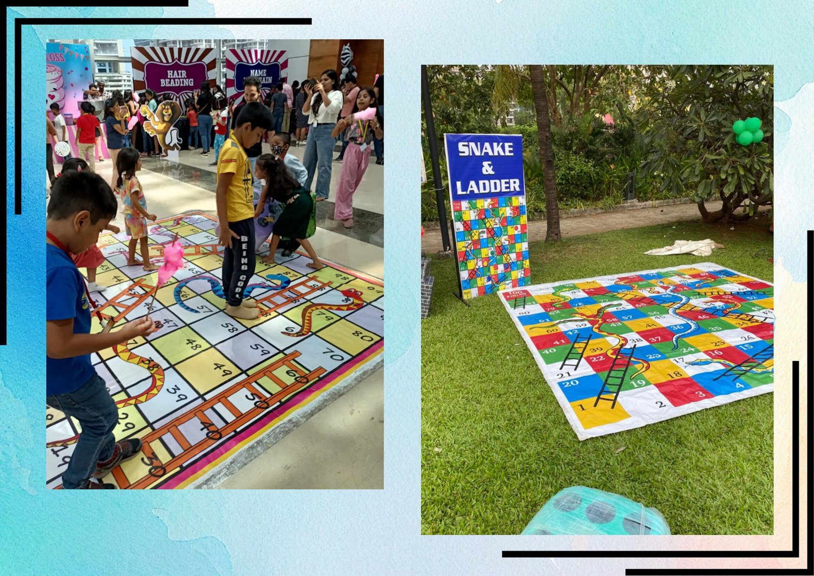 Snake & Ladder - carnival game stall for wedding and events