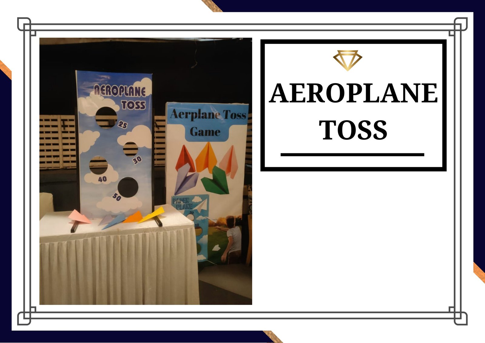 Aeroplane Toss - carnival game stall for wedding and events