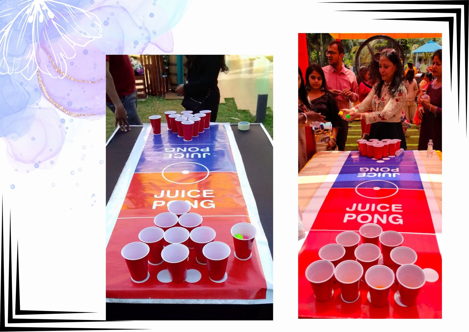 Juice Pong - carnival game stall for wedding and events