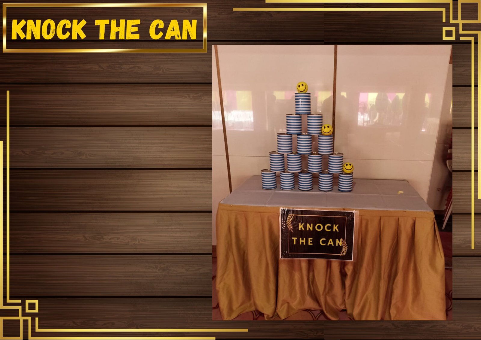 Knock The Can - carnival game stall for wedding and events