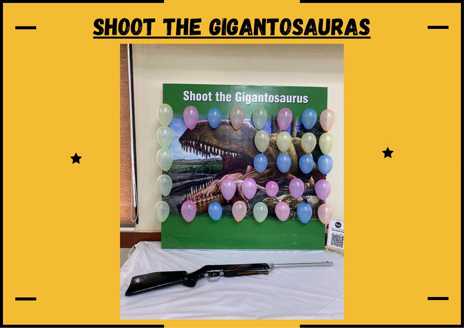 Shoot The Gigantosaurus carnival game