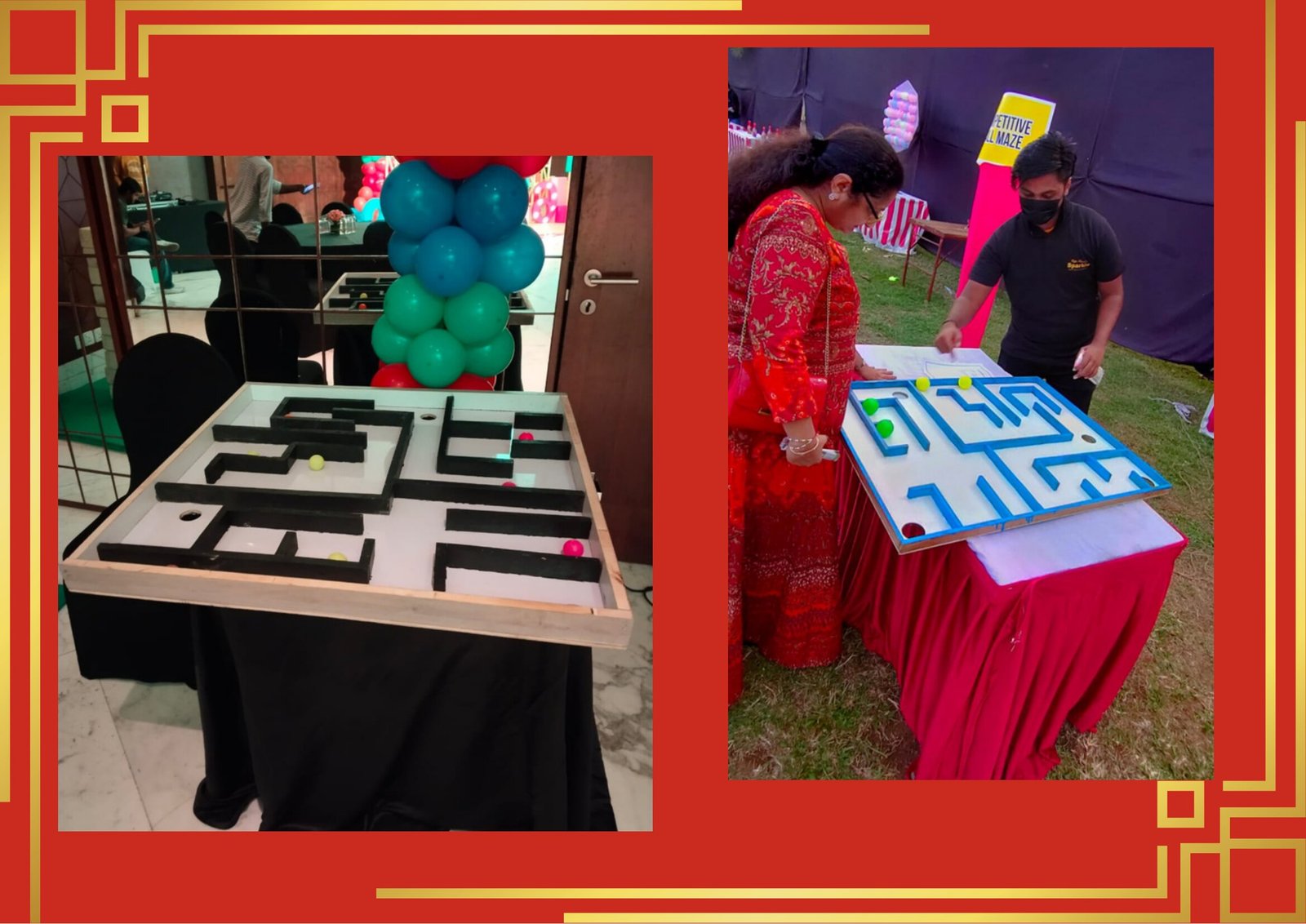 Competitive Ball Maze - carnival game stall for wedding and events