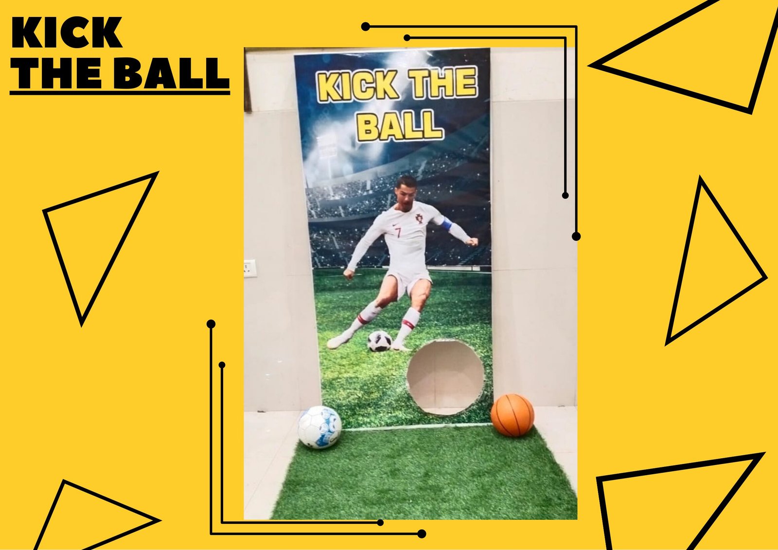 Kick The Ball - carnival game stall for wedding and events