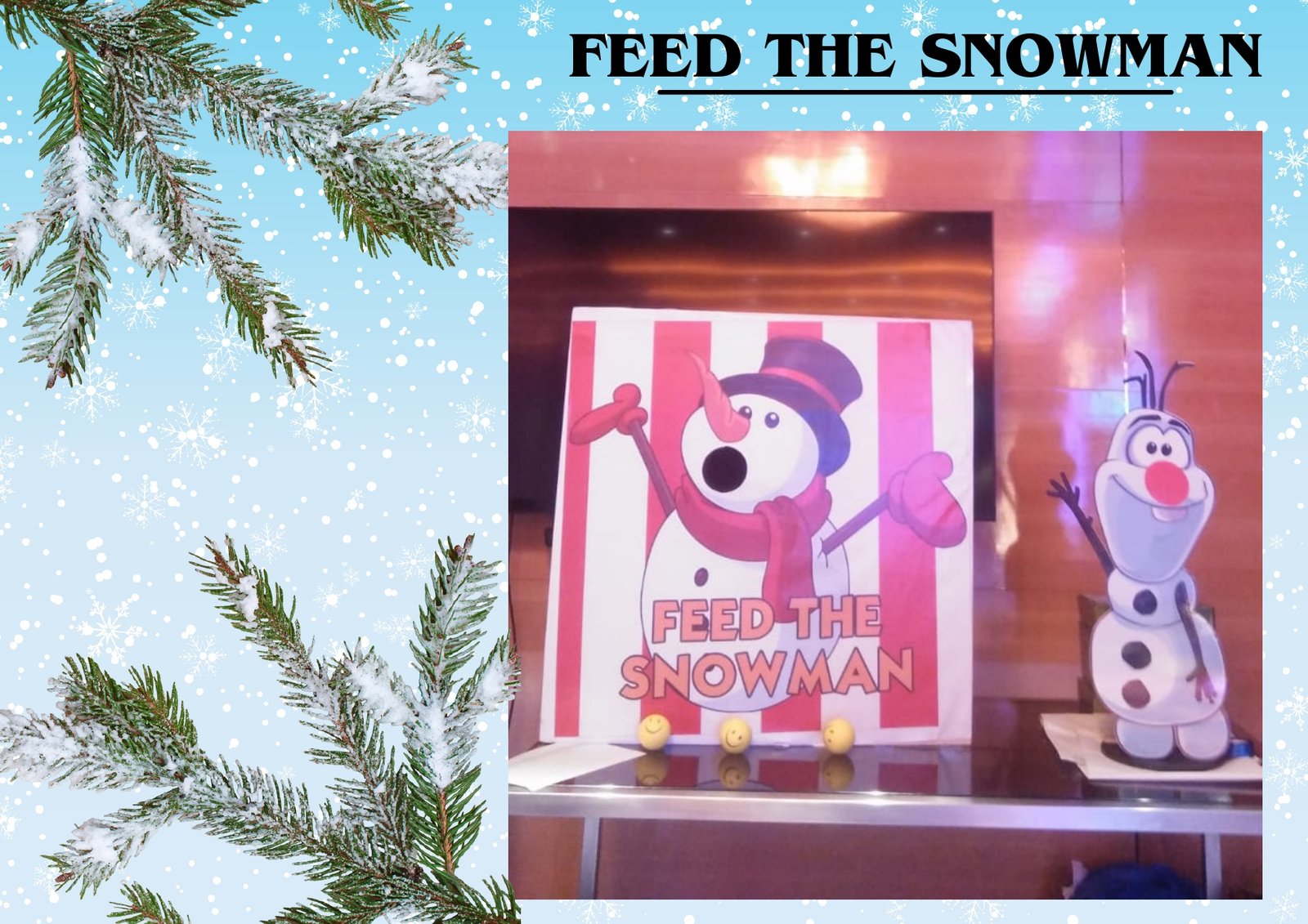 Feed The Snowman carnival game