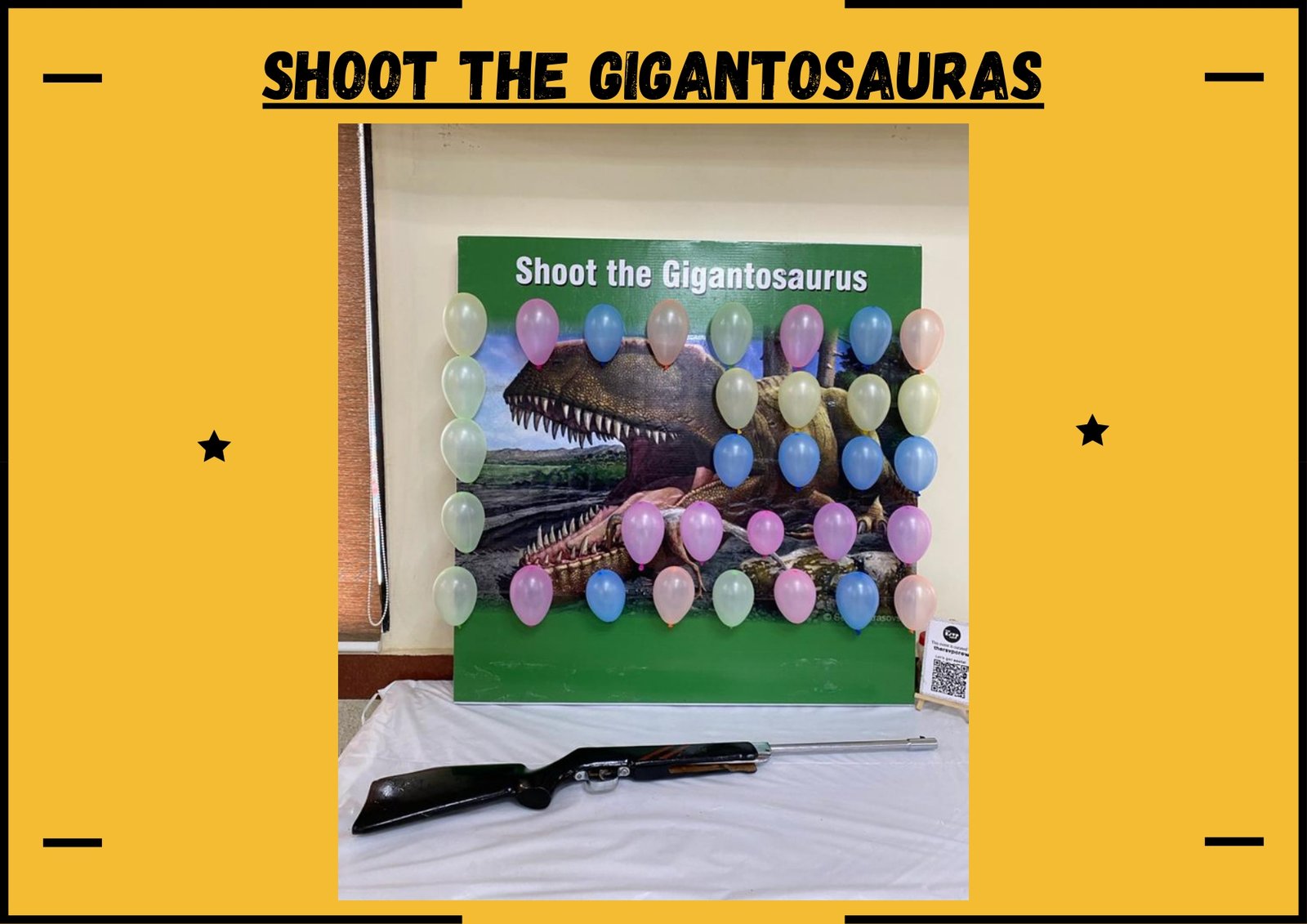 Shoot The Gigantosaurus carnival game