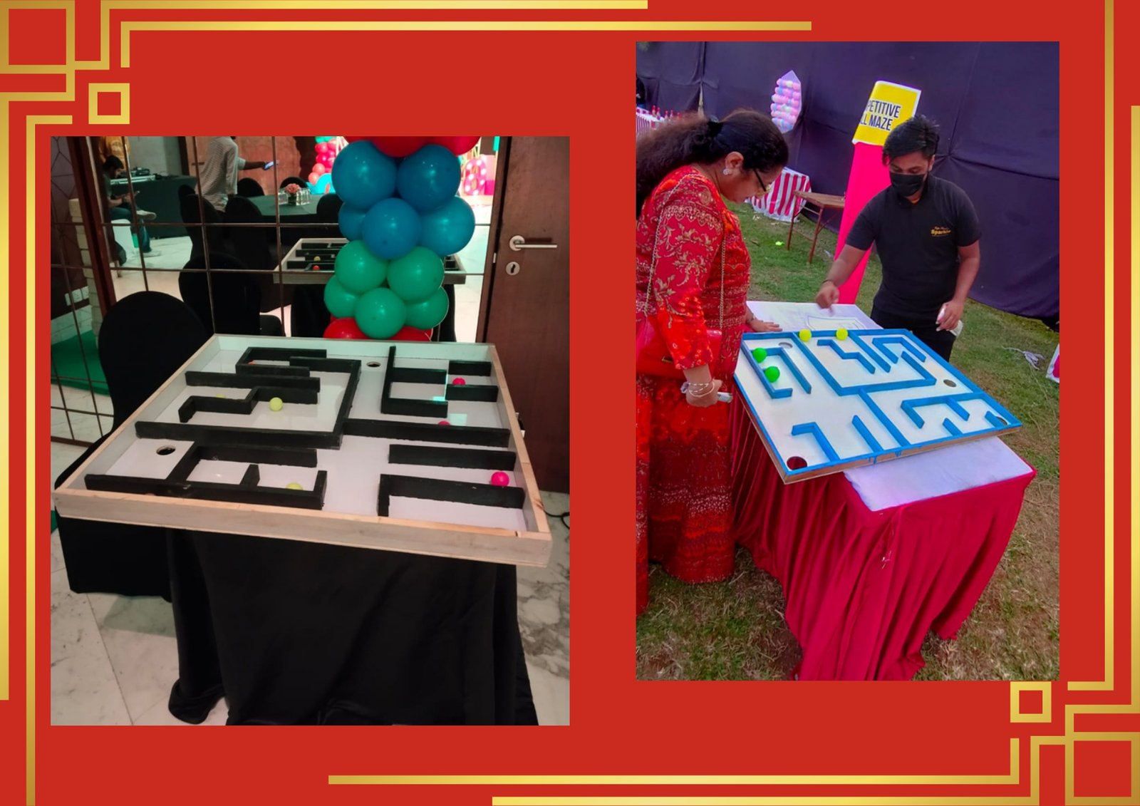 Competitive Ball Maze carnival game