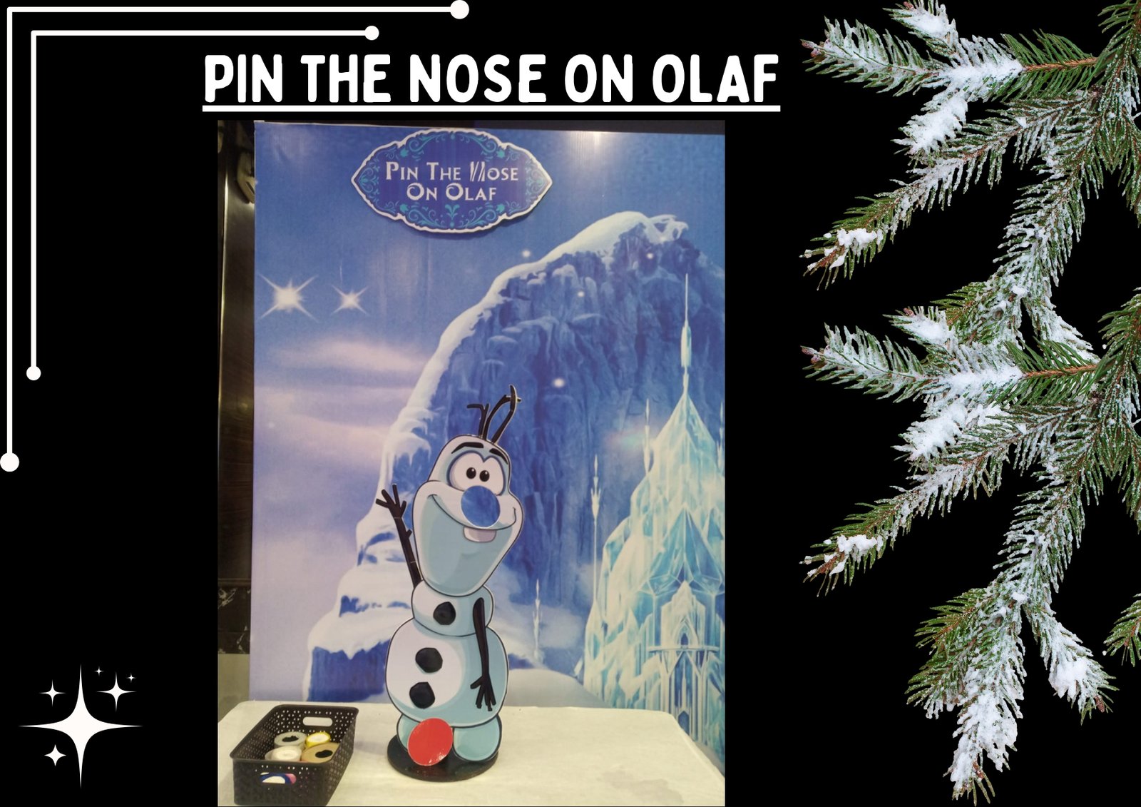 Pin The Nose On Olaf carnival game