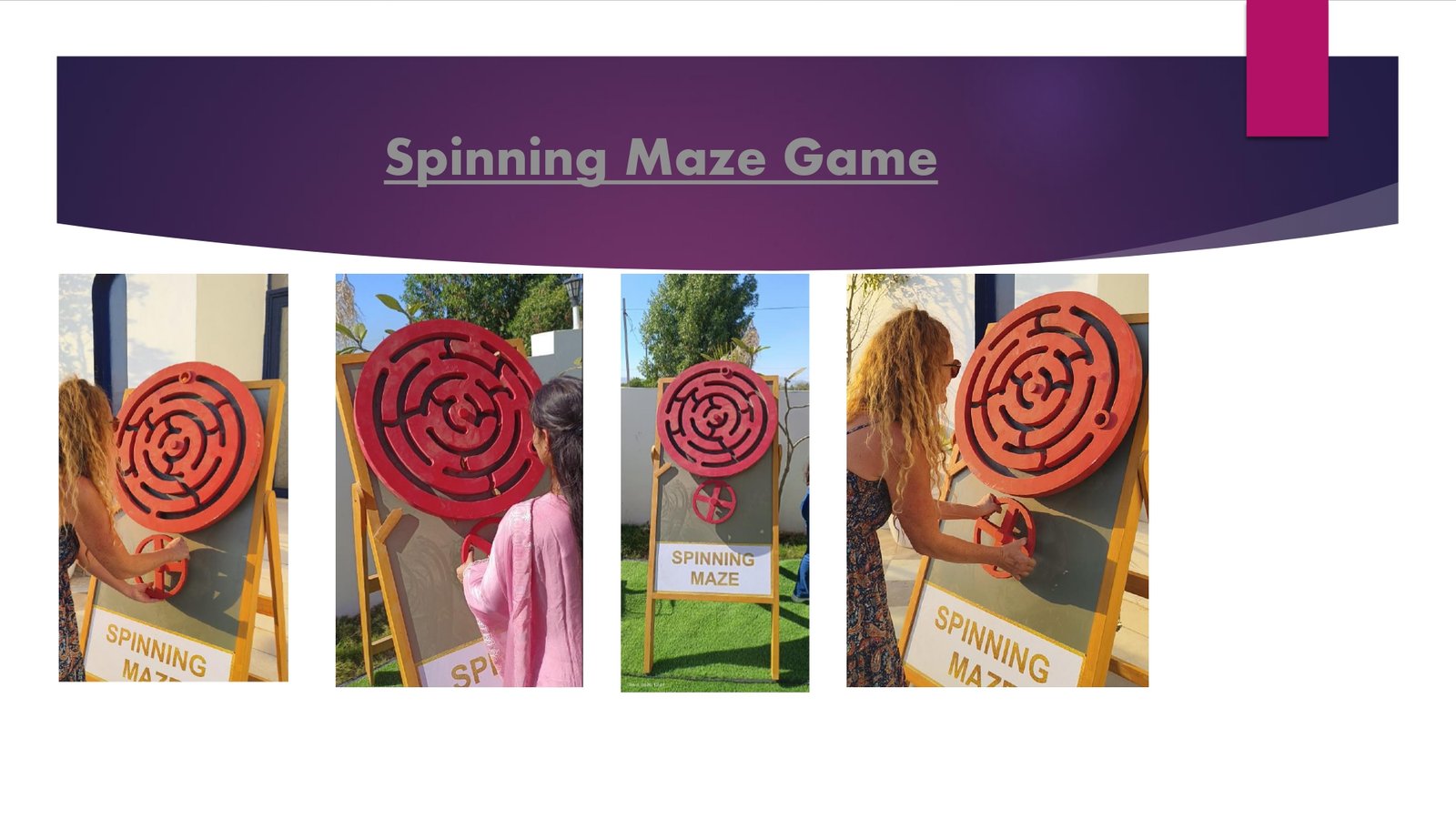Spinning Maze Game - carnival game stall for wedding and events