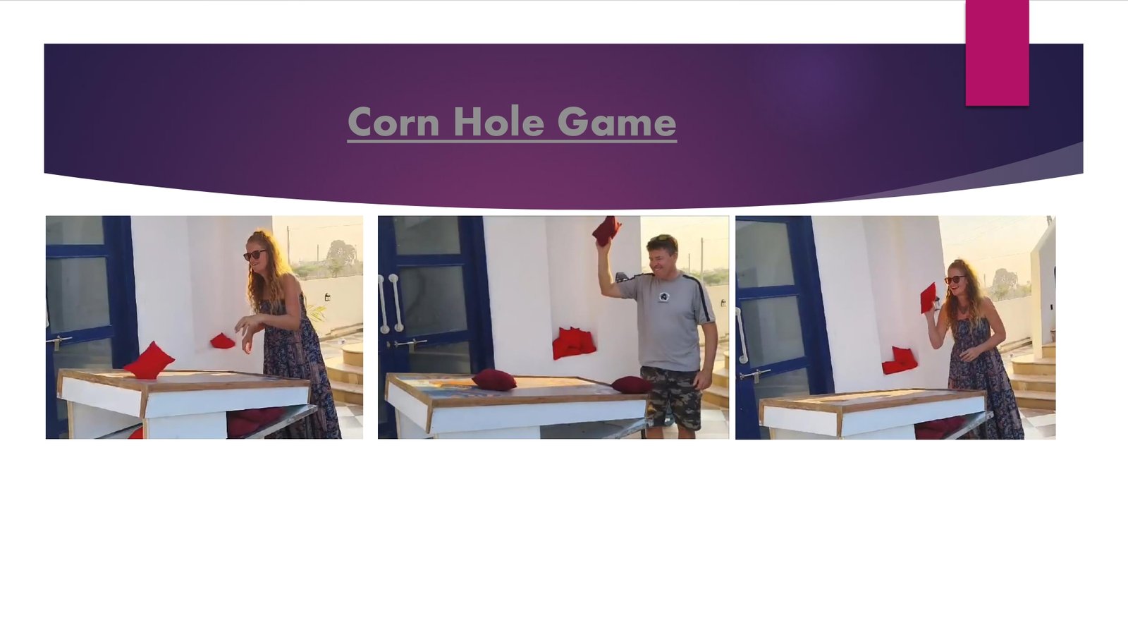 Corn Hole Game - carnival game stall for wedding and events
