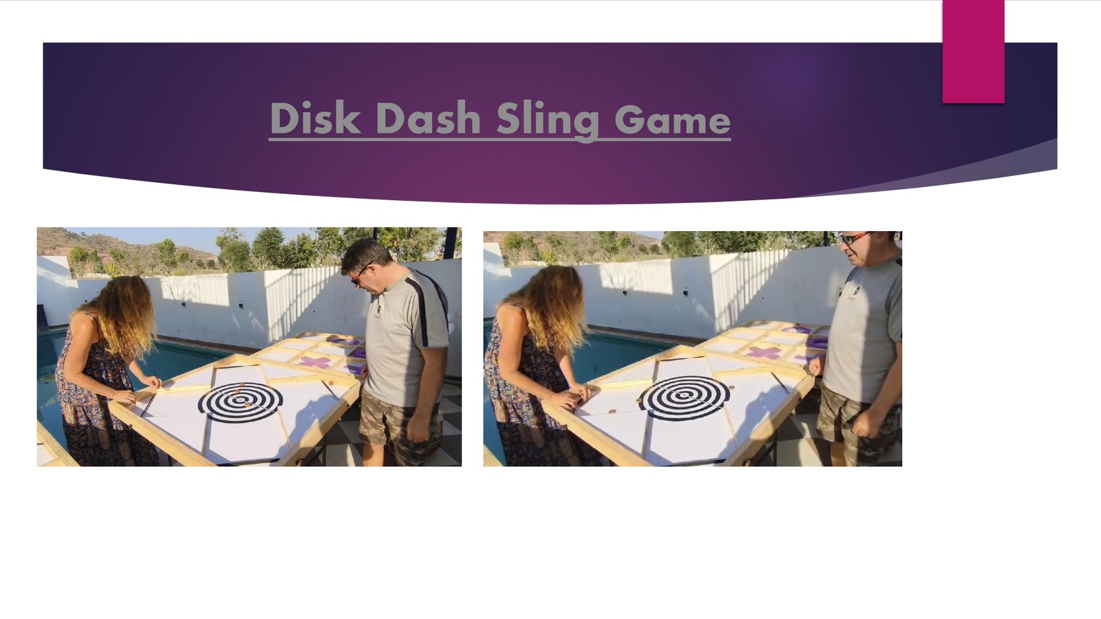 Disk Dash Sling Game - carnival game stall for wedding and events