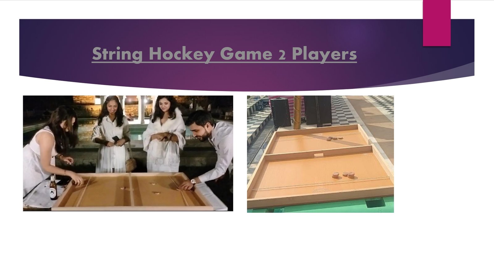 String Hockey Game 2 Players - carnival game stall for wedding and events
