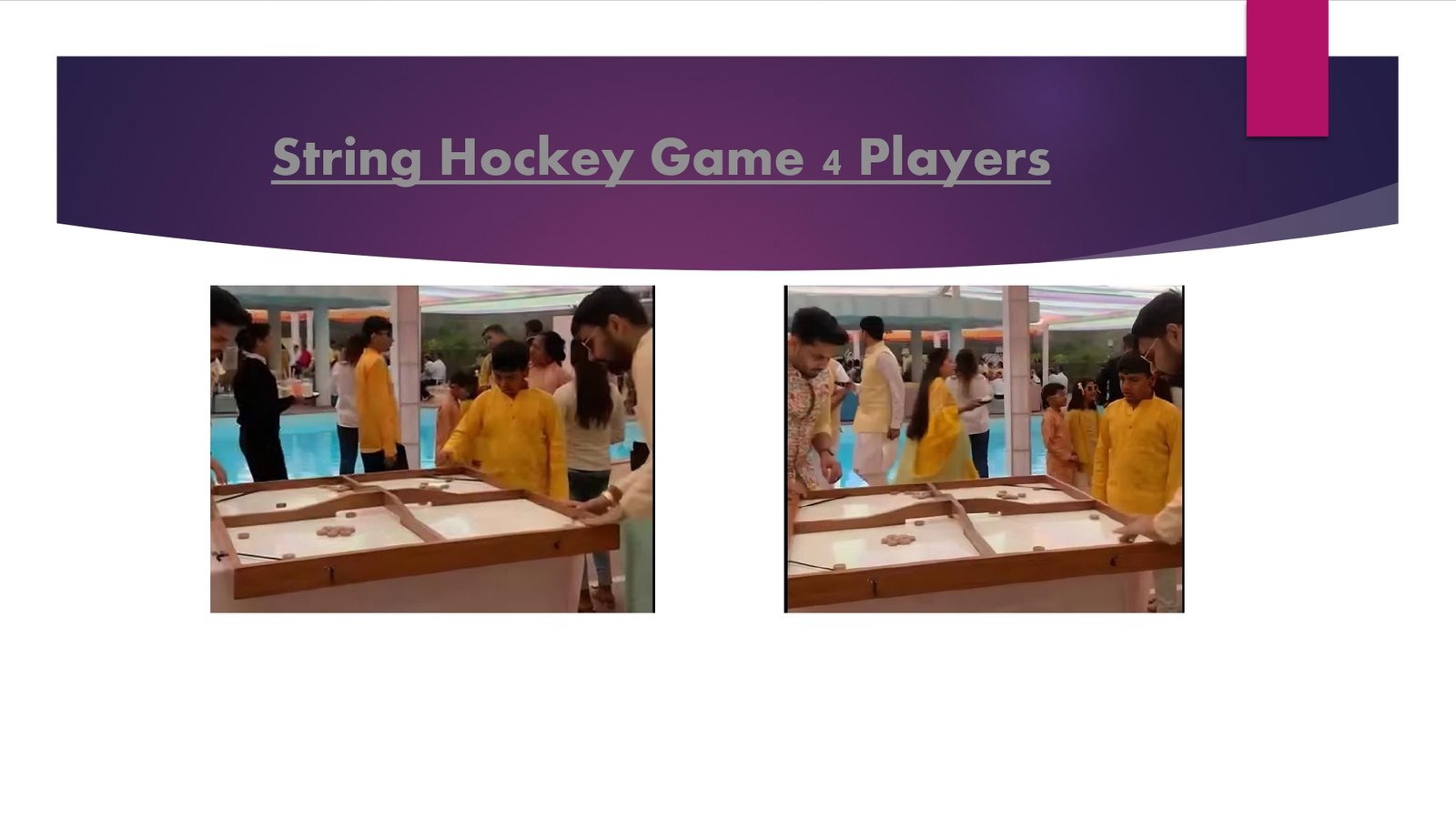 String Hockey Game 4 Players - carnival game stall for wedding and events