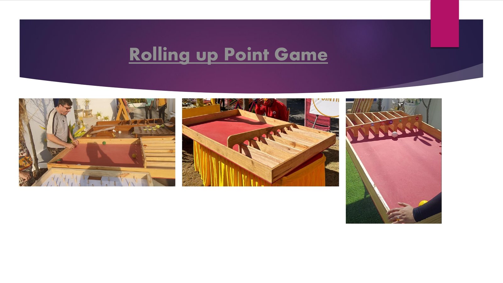 Rolling Up Point Game - carnival game stall for wedding and events