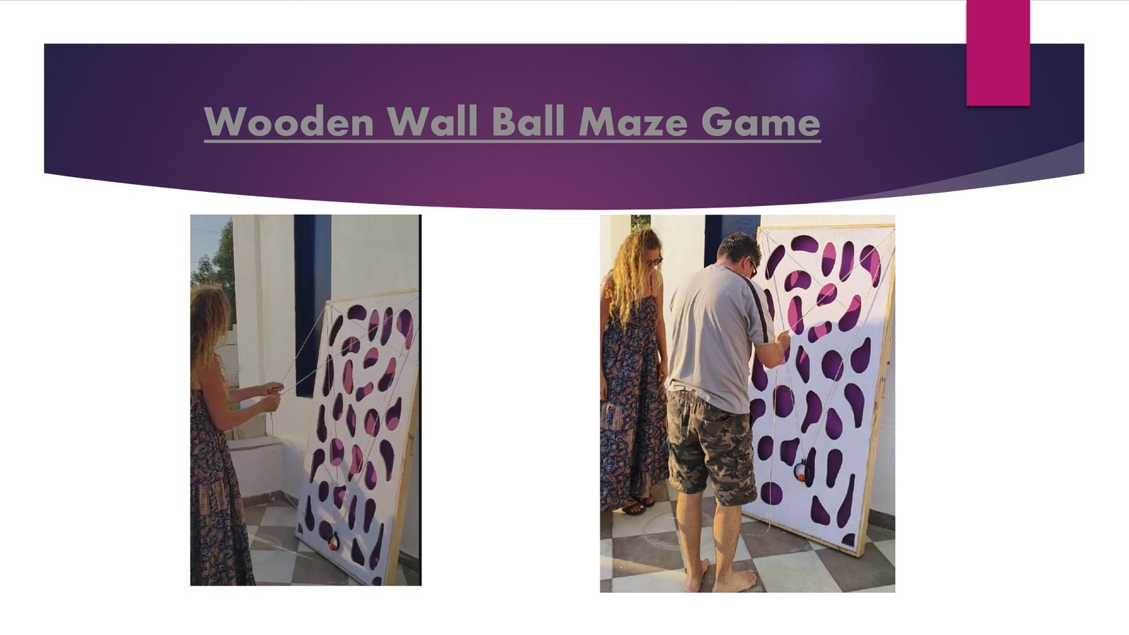Wooden Wall Ball Maze Game - carnival game stall for wedding and events