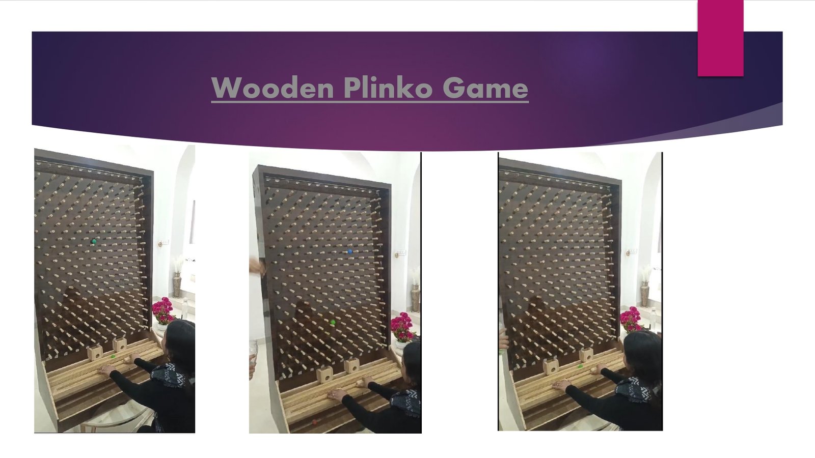 Wooden Plinko Game - carnival game stall for wedding and events