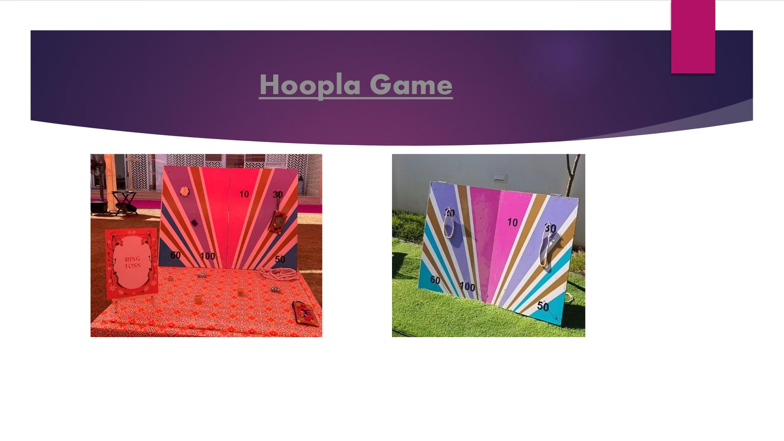 Hoopla Game - carnival game stall for wedding and events