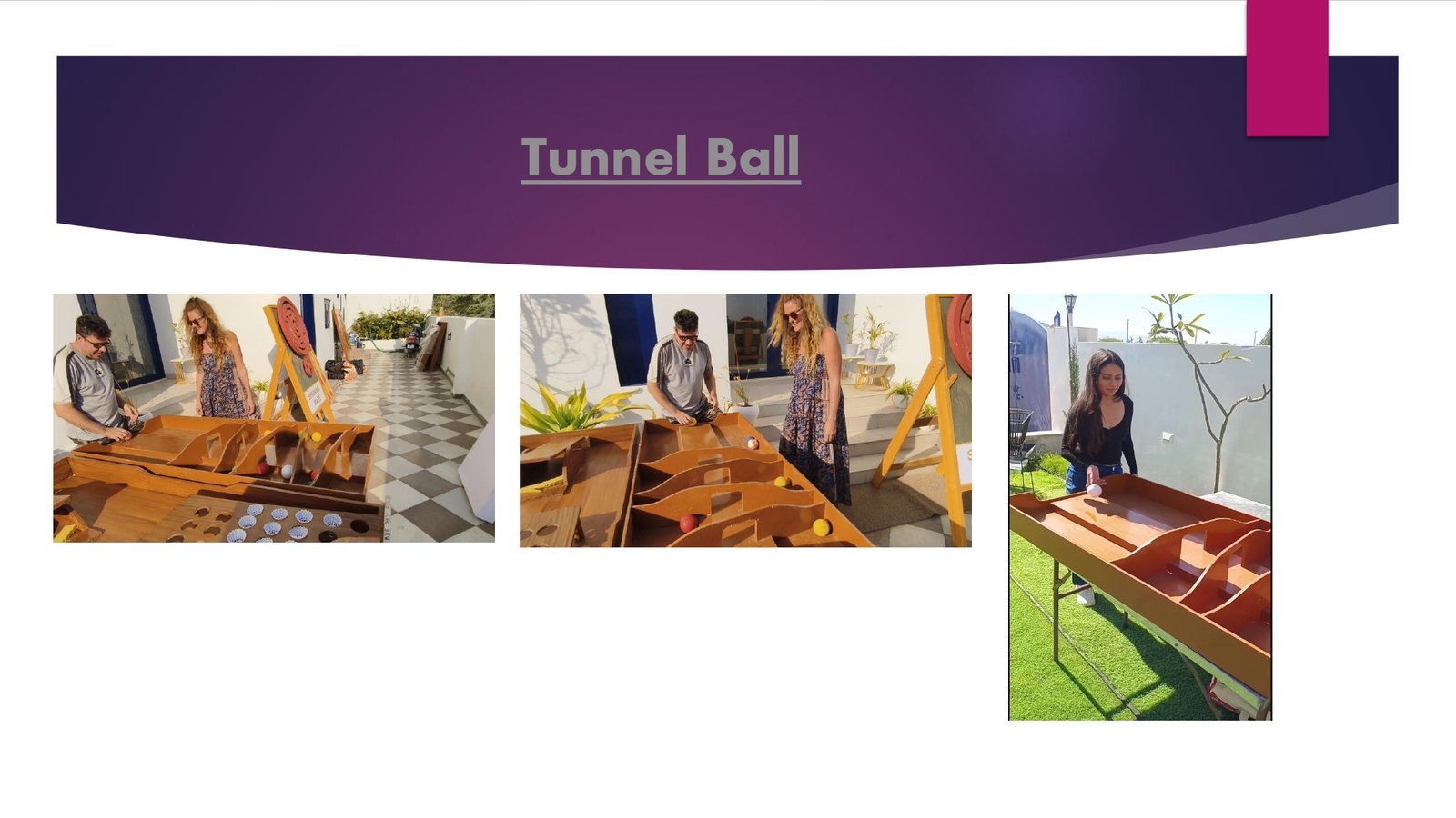 Tunnel Ball - carnival game stall for wedding and events