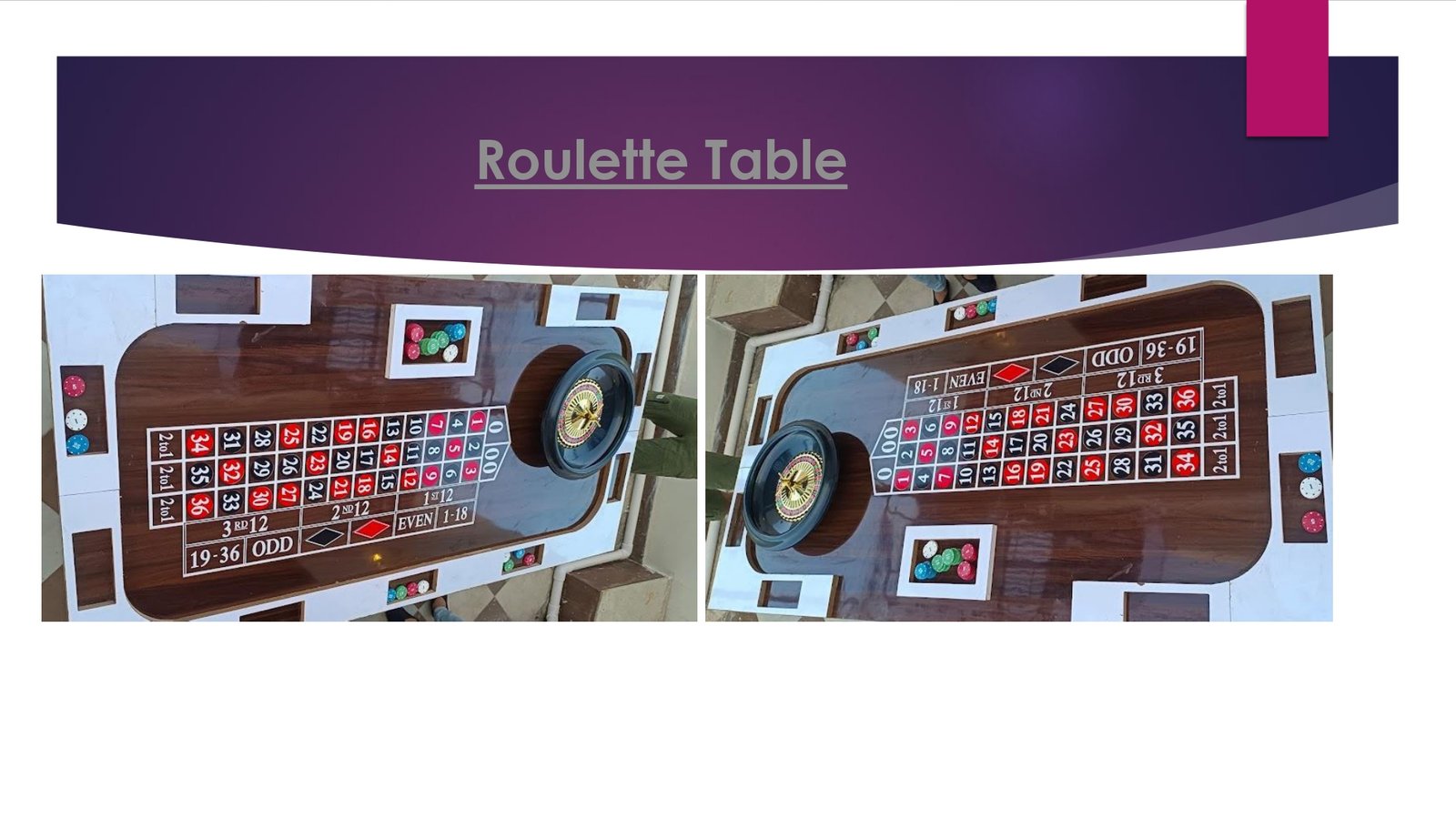 Roulette Table - carnival game stall for wedding and events