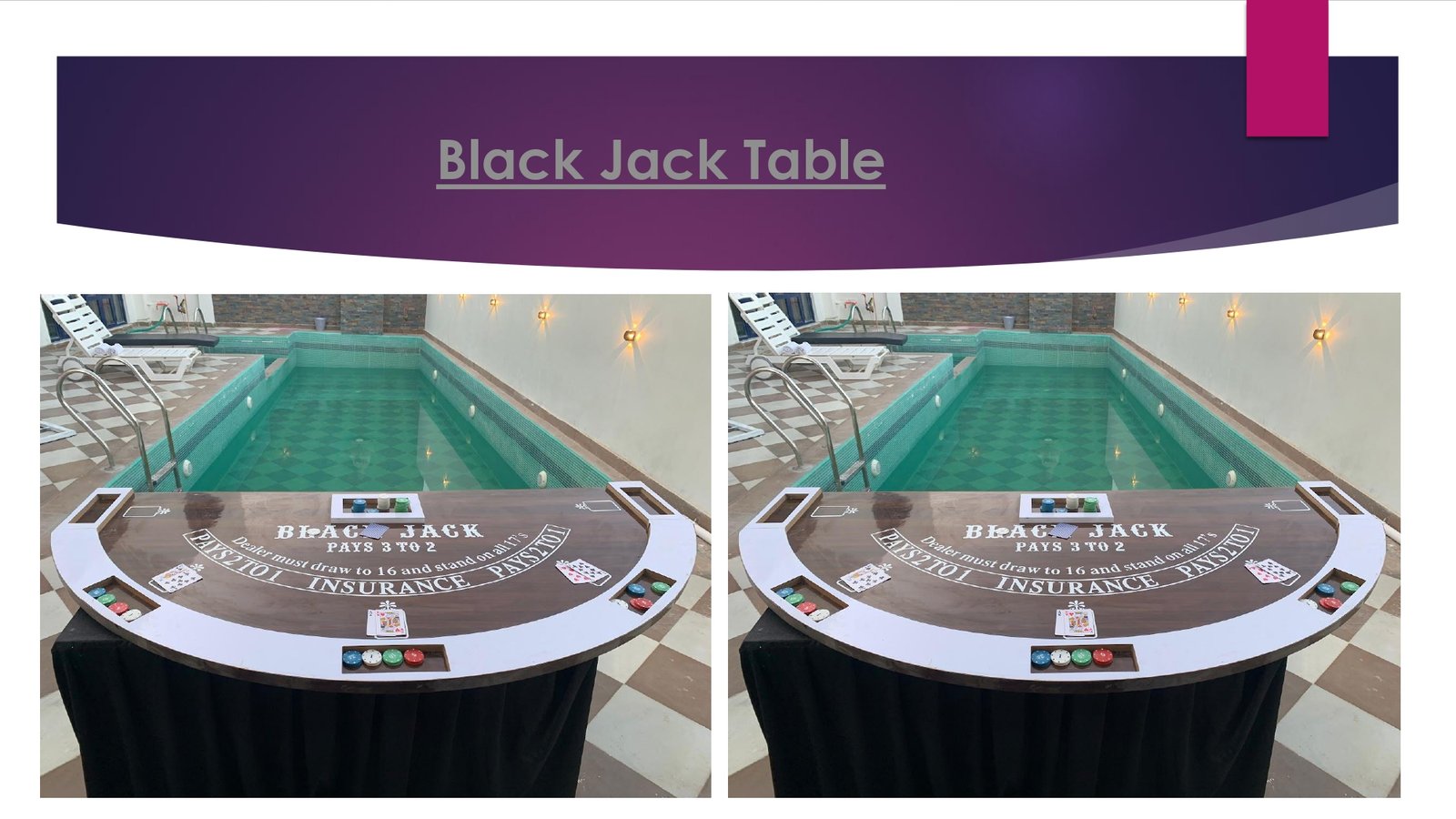 Black Jack Table - carnival game stall for wedding and events