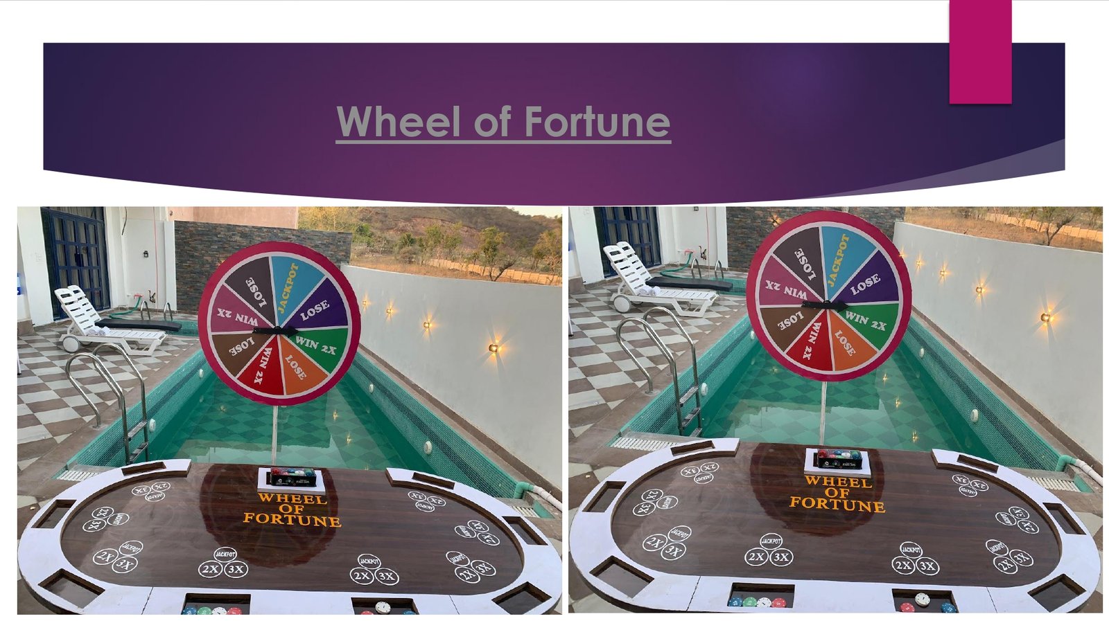 Wheel of Fortune - carnival game stall for wedding and events