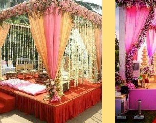 Greenery Pillar Mandap - Rajasthan Artist Booking Agency