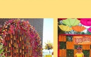 Pink Floral Mehendi Sofa Backdrop - Rajasthan Artist Booking Agency